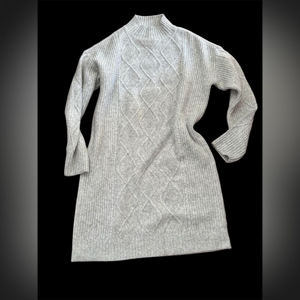 LOFT Gray knit sweater dress NWOT